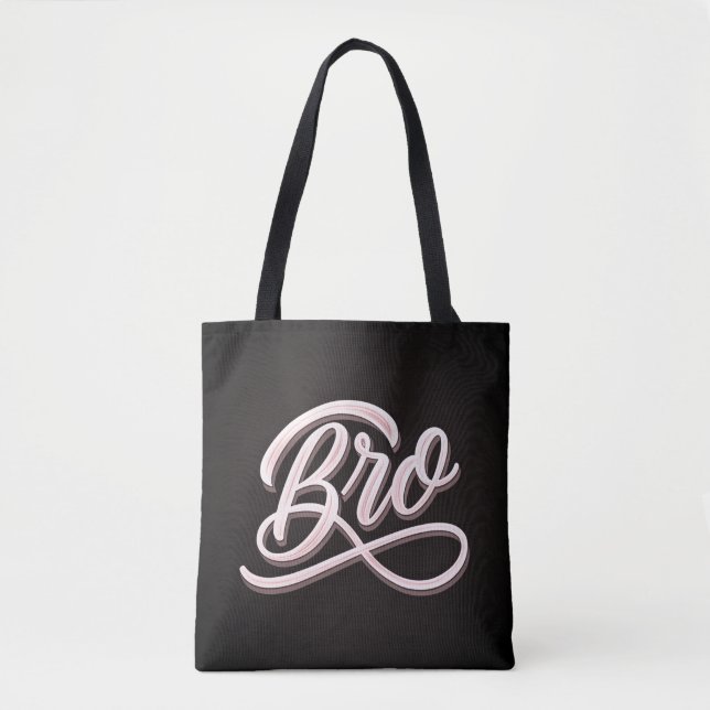 Tote Bag "BRO" Vintage Lettering Tote (Devant)