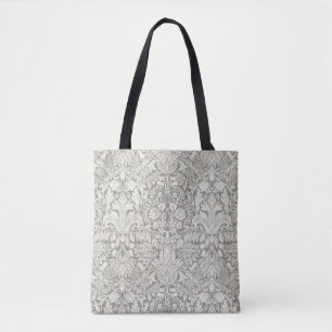 Tote Bag brocade en dentelle blanche élégante