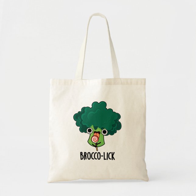 Tote Bag Brocco lick Funny Veggie Broccoli Pun (Devant)