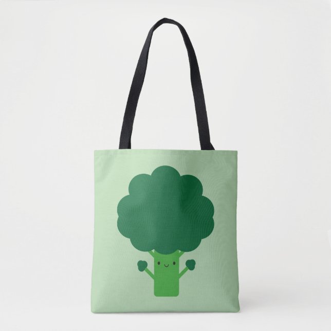 Tote Bag Brocoli Kawaii (Devant)