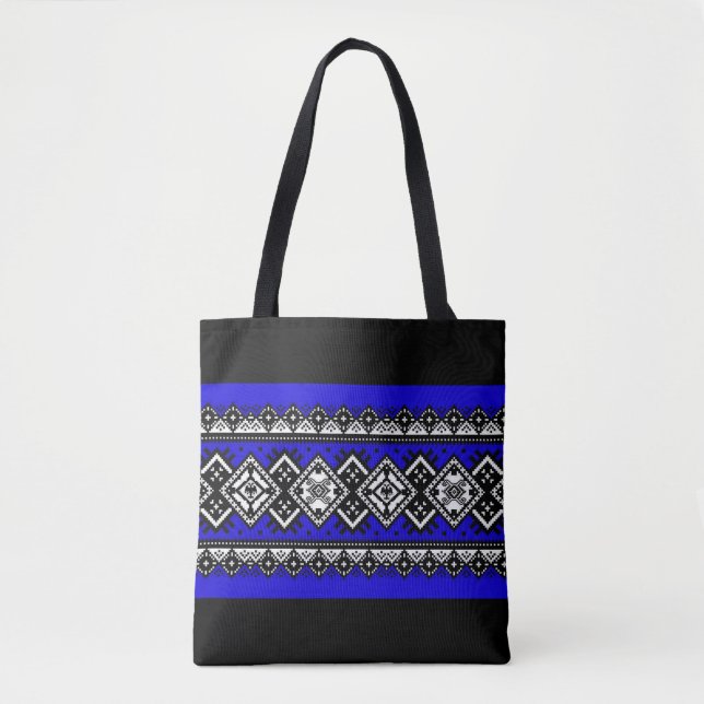 Tote Bag Broderie bleue (Devant)