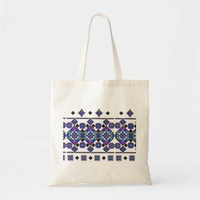 Tote Bag Broderie bleue (Devant)