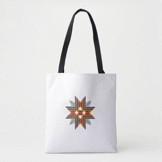Tote Bag Broderie d'étoile folklorique (Devant)