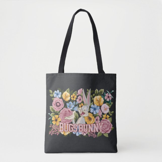 Tote Bag Broderie graphique florale de BUGS BUNNY™ (Devant)