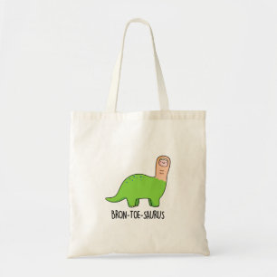 Tote Bag Bron-toe-saurus Funny Dinosaur Pun