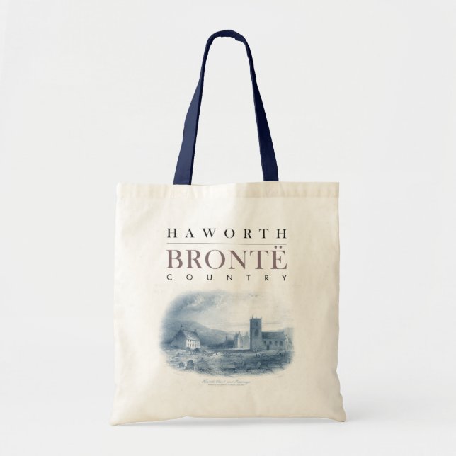 Tote Bag Bronte Country avec Haworth Church et Parsonage (Devant)