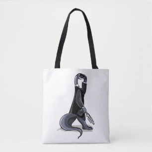 Tote Bag Brontosaurus Habillé Comme Un Personnage De Film.