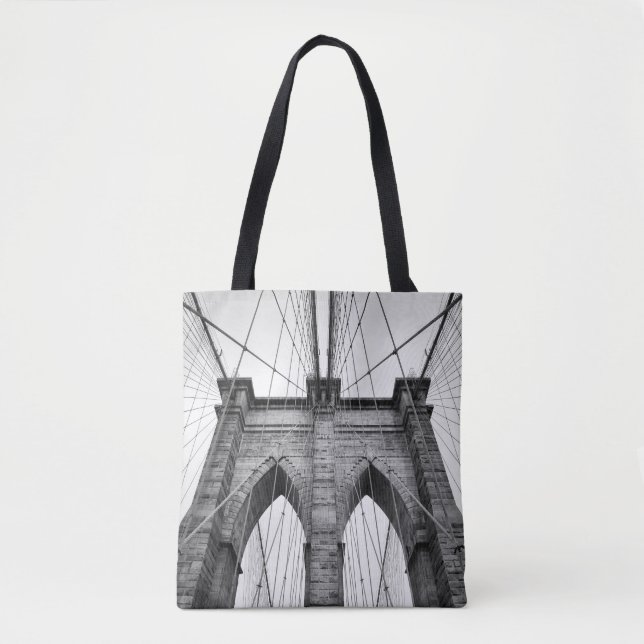 Tote Bag Brooklyn Bridge Closeup Détails de l'architecture (Devant)
