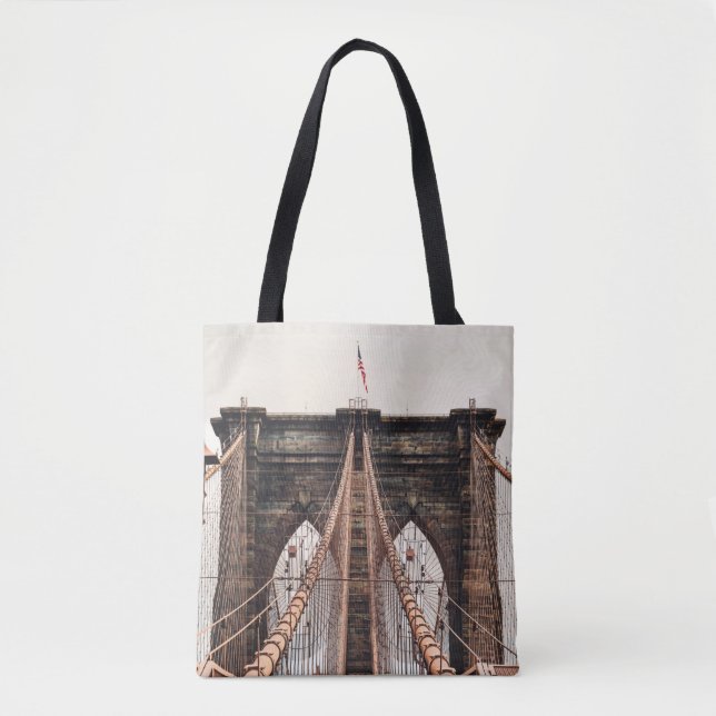 Tote Bag Brooklyn Bridge en New Yorkabstract, amérique, ame (Devant)