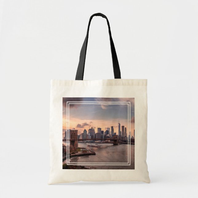 Tote Bag Brooklyn Bridge et Lower Manhattan (Devant)