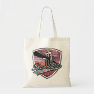 Tote Bag Brooklyn Design argent métal
