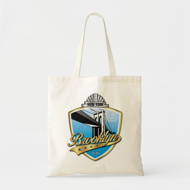 Tote Bag Brooklyn Design Gold (Devant)