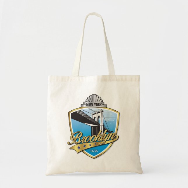 Tote Bag Brooklyn Design Gold (Devant)