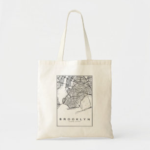 Tote Bag Brooklyn Map Illustration