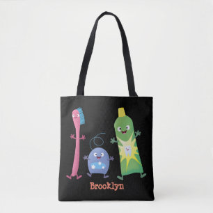 Tote Bag Brosse à dents mignonne dentifrice dentaire soie d
