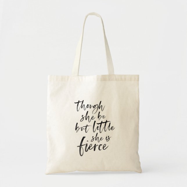 Tote Bag Brosse Script Petit Mais Fierce William Shakespear (Devant)