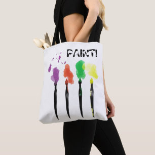 Tote Bag Brosses de peinture artistique