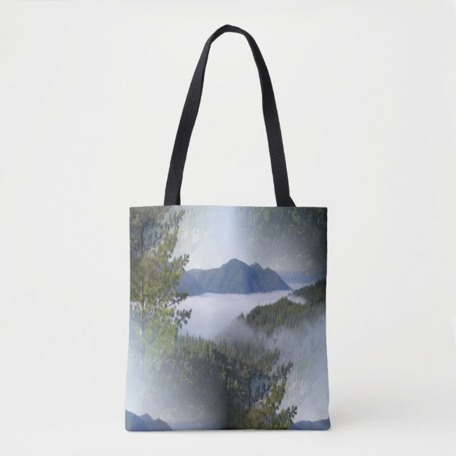Tote Bag Brouillard de brume sur les montagnes... (Devant)