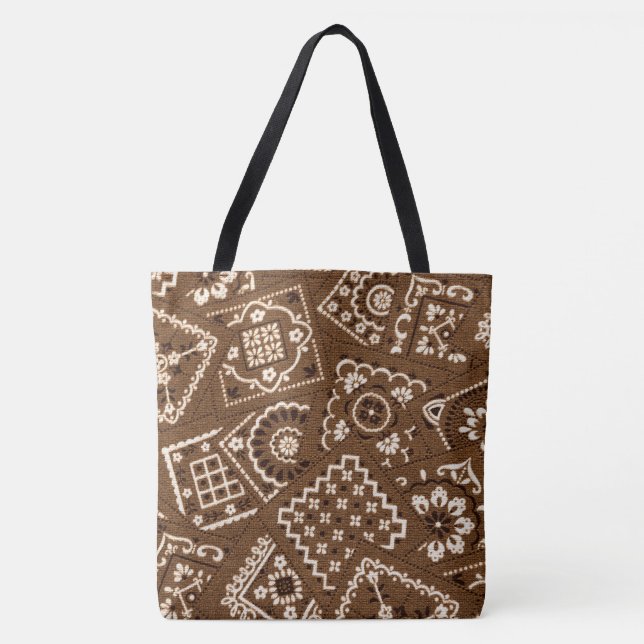 Tote Bag Brown Bandanna Fourre-tout (Devant)