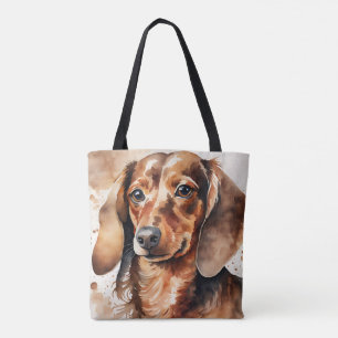 Tote Bag Brown Dachshund