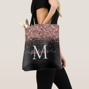 Tote Bag Brown Faux Parties scintillant Fille Glam Noir Per