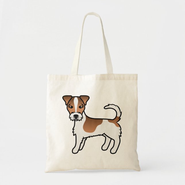 Tote Bag Brown manteau rond Jack Russell Terrier Cartograph (Devant)