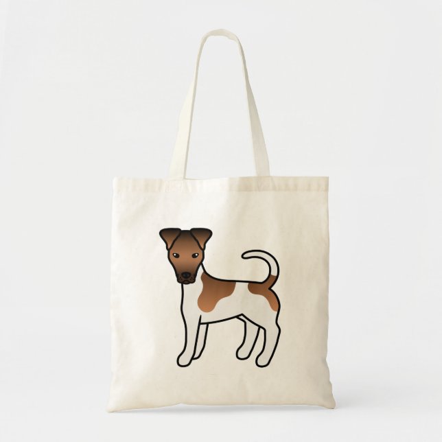 Tote Bag Brown Renard lisse Terrier mignon Cartoon Chien (Devant)