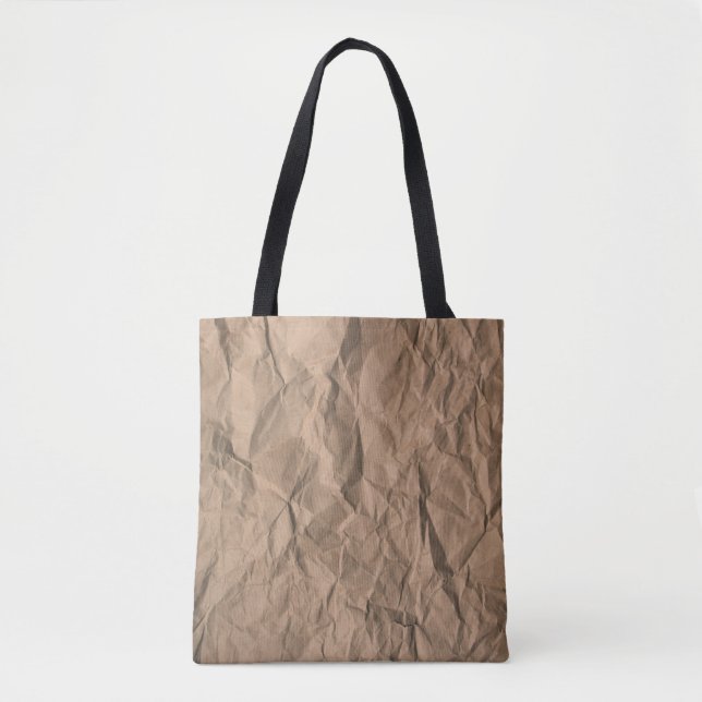 Tote Bag Brown texture de papier recyclé broyé (Devant)