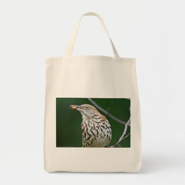 Tote Bag Brown Thrasher avec / Catch Of The Day Cadeaux Vêt (Devant)