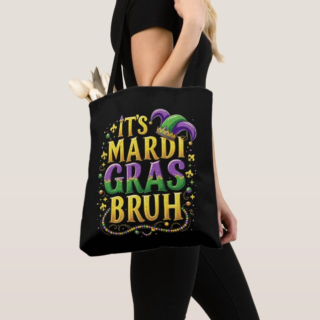 Tote Bag Bruh Mardi Gras - Carnaval drôle et festif (De près)