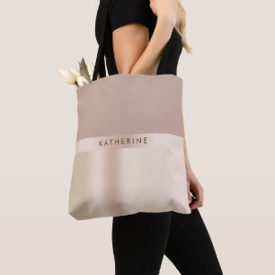 Tote Bag Brun rose élégant et élégant d'or