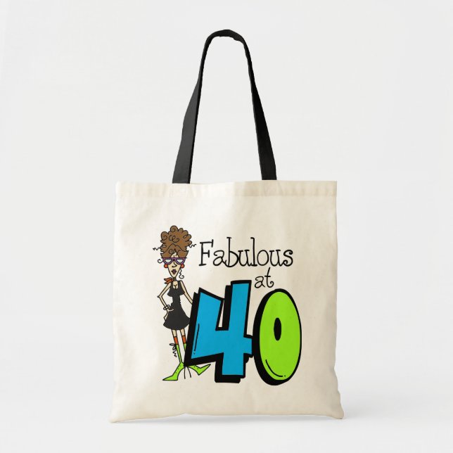 Tote Bag Brune fabuleuse à l'anniversaire 40 (Devant)