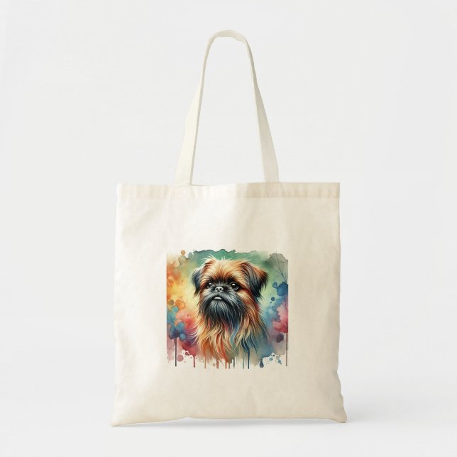 Tote Bag Brussels Griffon 211024AREF125 - Watercolor (Devant)
