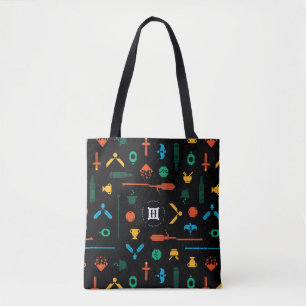 Tote Bag Brutalist HOGWARTS™ House Crests Pattern