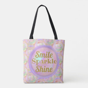 Tote Bag Bubble Rose Smile Sparkle Shine Motivation Plutôt