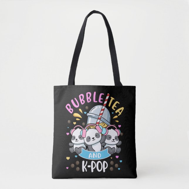 Tote Bag Bubble Tea K-Pop Cadeaux filles Boba Tea Cadeau Co (Devant)