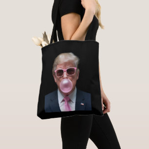 Tote Bag Bubblegum Rose Trump Drôle Président USA