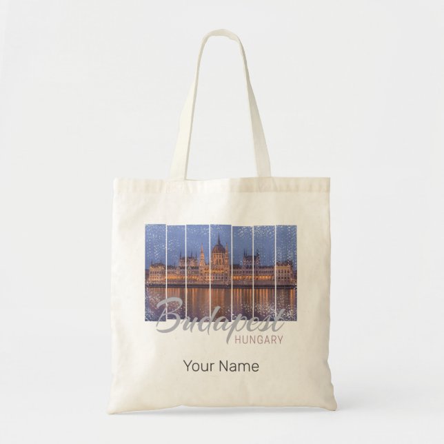 Tote Bag Budapest Parlement Hongrie Panorama Vintage (Devant)