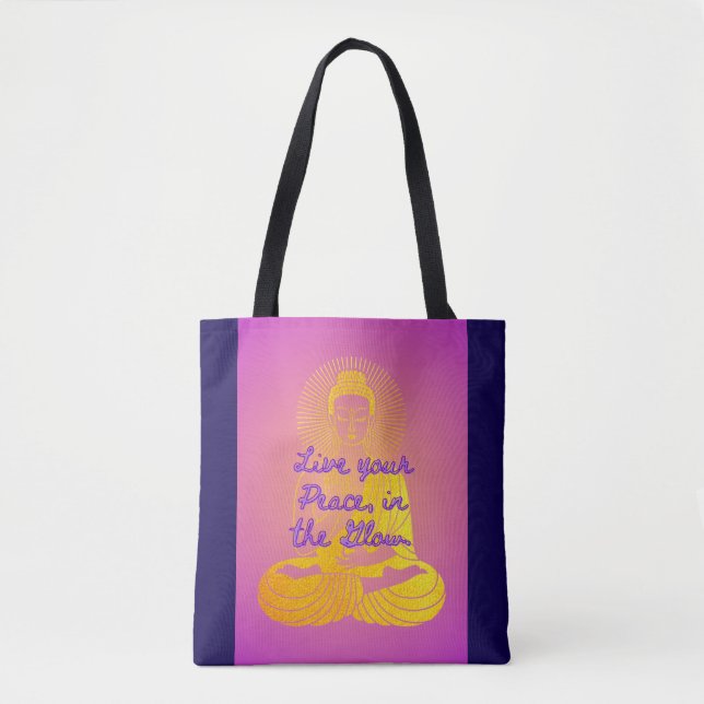 Tote Bag BuddhaToday V4 Sunrise Buddha Tote #1 (Devant)
