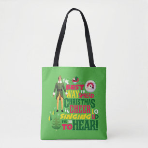 Tote Bag Buddy l'Elfe Citation graphique de Noël
