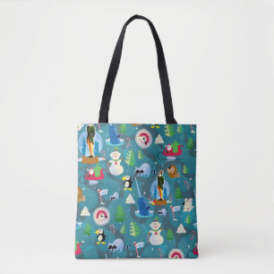 Tote Bag Buddy l'elfe et personnages Motif Turquoise
