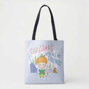 Tote Bag Buddy l'Elfe Noël avec tous mes amis