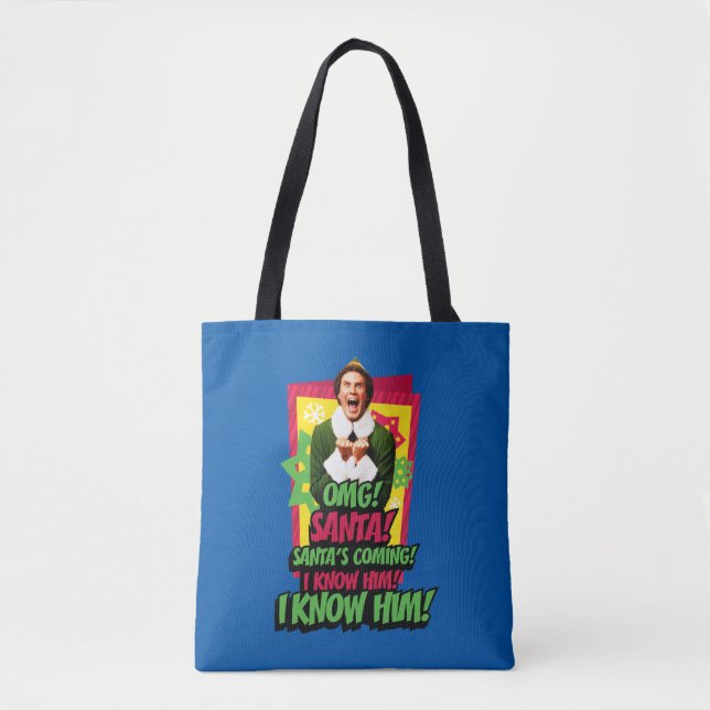 Tote Bag Buddy l'Elfe | OMG ! père Noël ! (Devant)