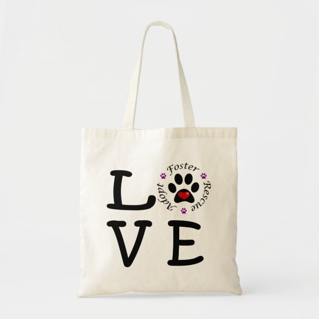 Tote Bag Budget animal Fourre-tout d'amour de délivrance (Devant)