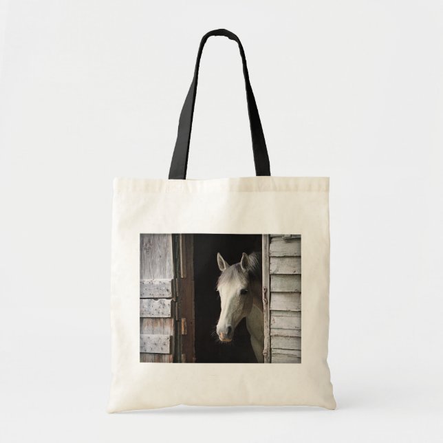 Tote Bag Budget du Cheval gris Mare Fourre-tout (Devant)