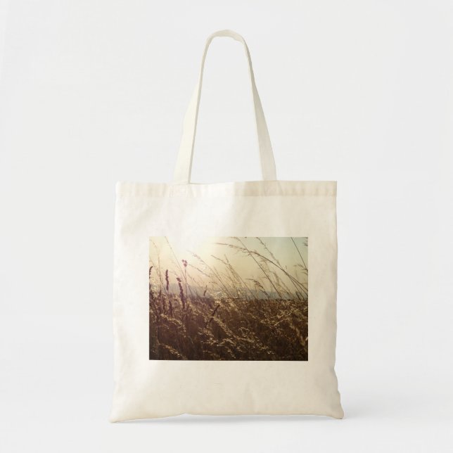 Tote Bag Budget Fourre-tout de champ d'herbe (Devant)