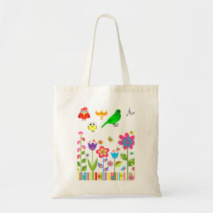 Tote Bag Budget fourre-tout handbag les amoureux d'oiseaux 