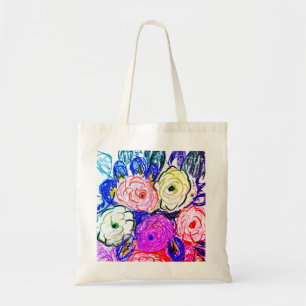 Tote Bag Budget Rosas vert et orange de Fourre-tout,