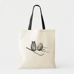 Tote Bag Budget sage Fourre-tout de hiboux
