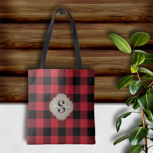 Tote Bag Buffalo Check Rustic Country Chic